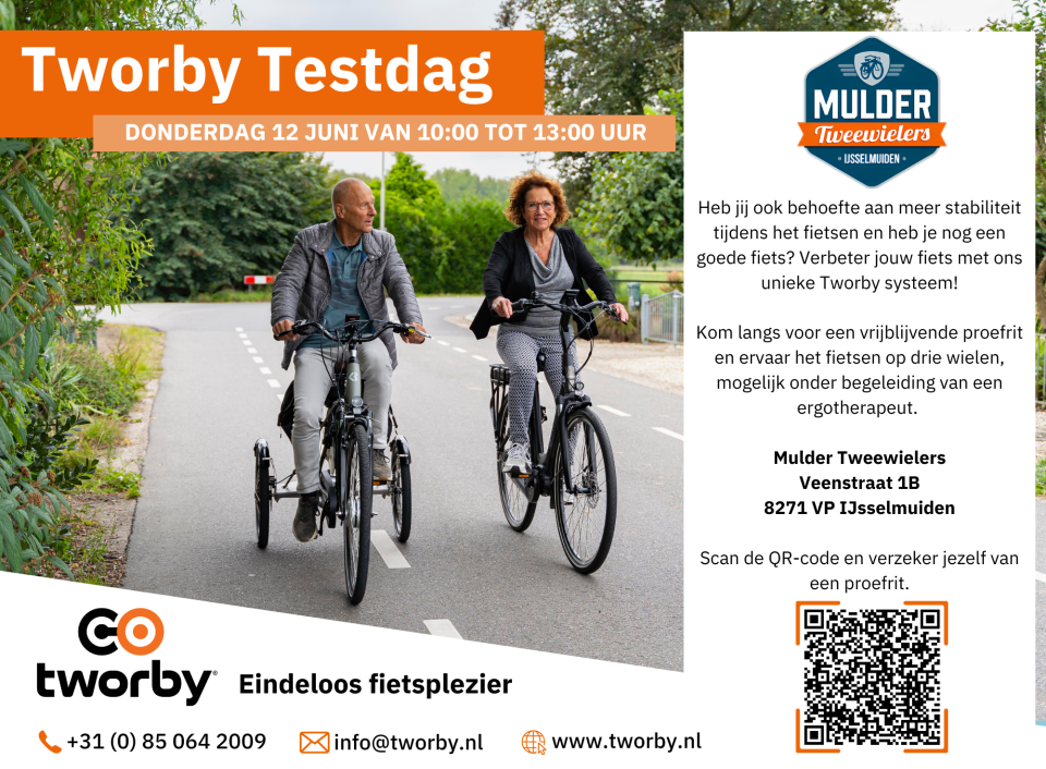 Tworby testdag bij Mulder Tweewielers IJsselmuiden